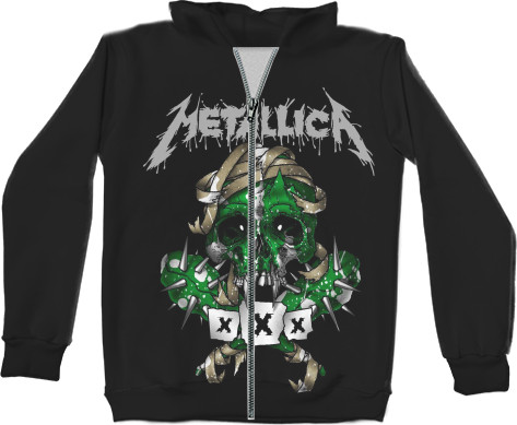 Unisex Zip-through Hoodie 3D - METALLICA (6) - Mfest