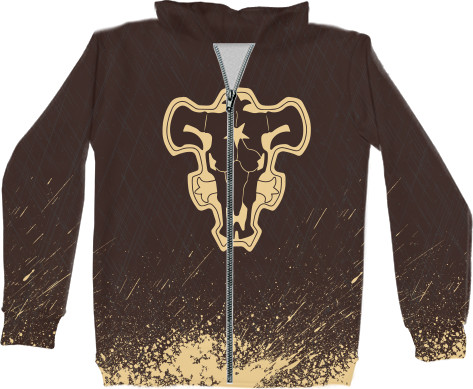 Unisex Zip-through Hoodie 3D - Black Clover (Черный Клевер) 11 - Mfest