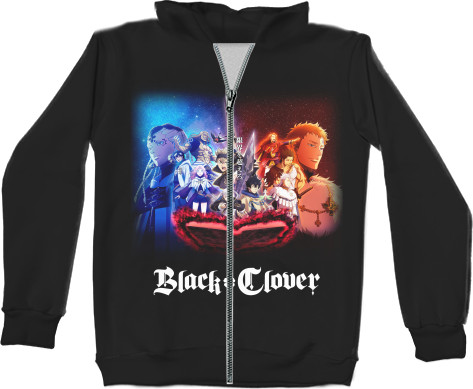 Unisex Zip-through Hoodie 3D - Black Clover (Черный Клевер) 9 - Mfest