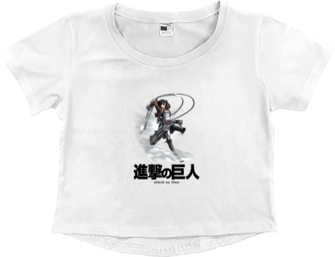 Women's Cropped Premium T-Shirt - АТАКА ТИТАНОВ (ATTACK ON TITANS) 22 - Mfest