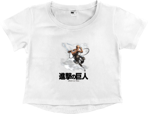 Women's Cropped Premium T-Shirt - АТАКА ТИТАНОВ (ATTACK ON TITANS) 20 - Mfest