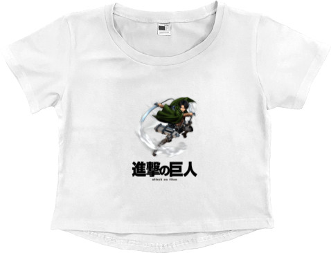 Women's Cropped Premium T-Shirt - АТАКА ТИТАНОВ (ATTACK ON TITANS) 19 - Mfest