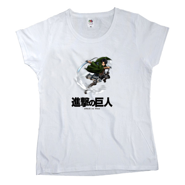 Women's T-shirt Fruit of the loom - АТАКА ТИТАНОВ (ATTACK ON TITANS) 19 - Mfest