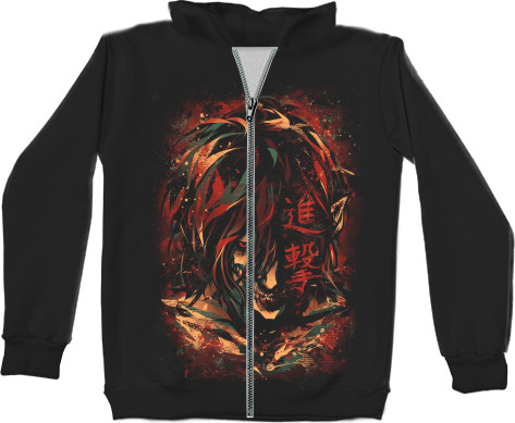 Unisex Zip-through Hoodie 3D - АТАКА ТИТАНОВ (ATTACK ON TITANS) 14 - Mfest