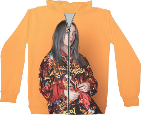 Kids' Zip-through Hoodie 3D - Billie Eilish (8) - Mfest