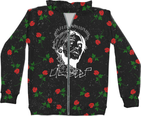 Unisex Zip-through Hoodie 3D - Lil Peep (ROSE) - Mfest