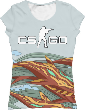 Women's T-Shirt 3D - CS GO - Aquamarine Revenge - Mfest