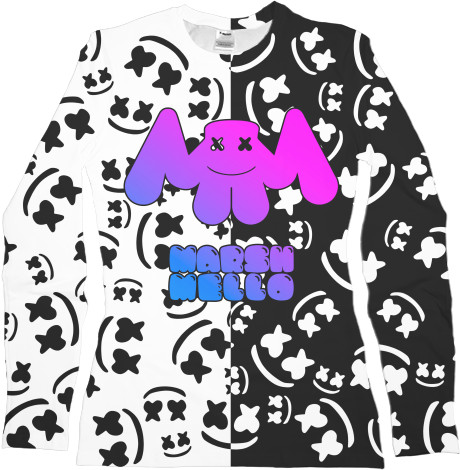 Women's Longsleeve Shirt 3D - Marshmello (22) - Mfest