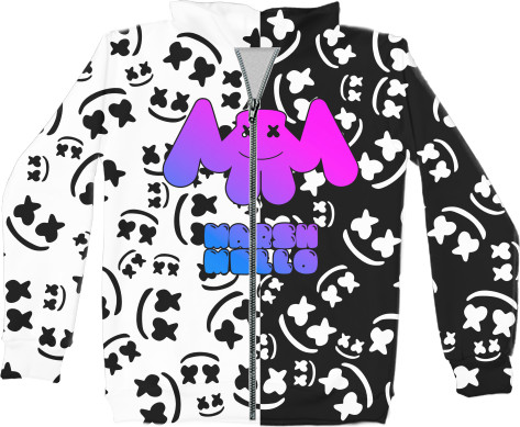 Unisex Zip-through Hoodie 3D - Marshmello (22) - Mfest