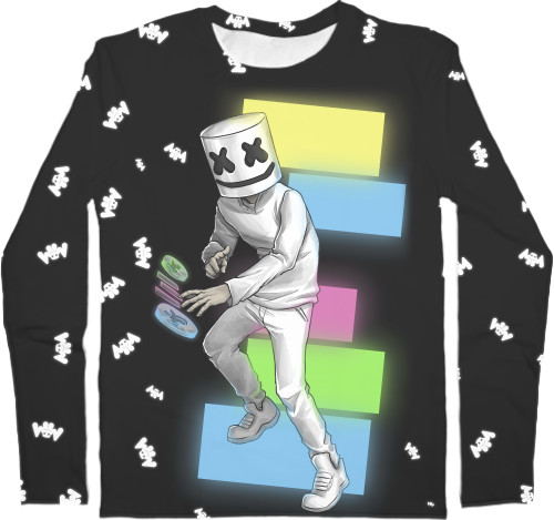 Kids' Longsleeve Shirt 3D - Marshmello (20) - Mfest