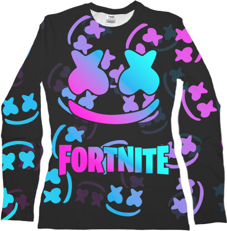 Women's Longsleeve Shirt 3D - Marshmello (12) - Mfest