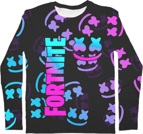 Men's Longsleeve Shirt 3D - Marshmello (10) - Mfest