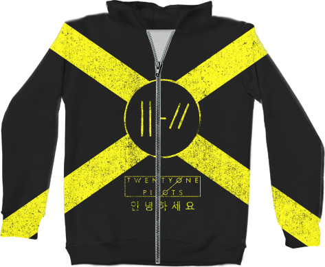 Unisex Zip-through Hoodie 3D - Twenty One Pilots (13) - Mfest