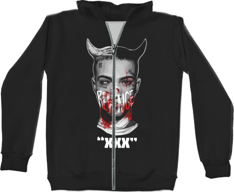 Unisex Zip-through Hoodie 3D - XXXTENTACION (12) - Mfest