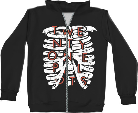 Unisex Zip-through Hoodie 3D - Twenty One Pilots (2) - Mfest