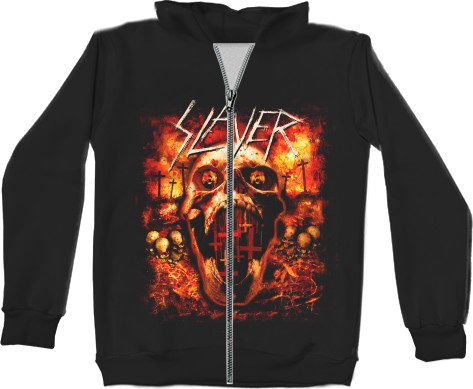 Unisex Zip-through Hoodie 3D - SLAYER  (5) - Mfest