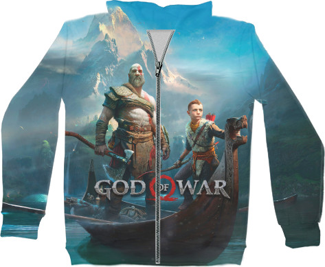 Unisex Zip-through Hoodie 3D - GOD OF WAR (1) - Mfest