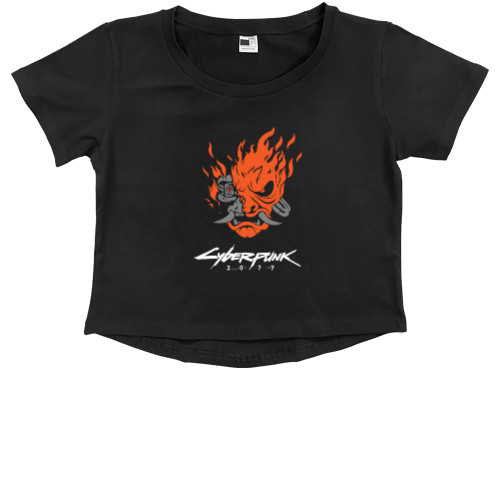 Kids' Premium Cropped T-Shirt - Cyberpunk 2077 3 - Mfest