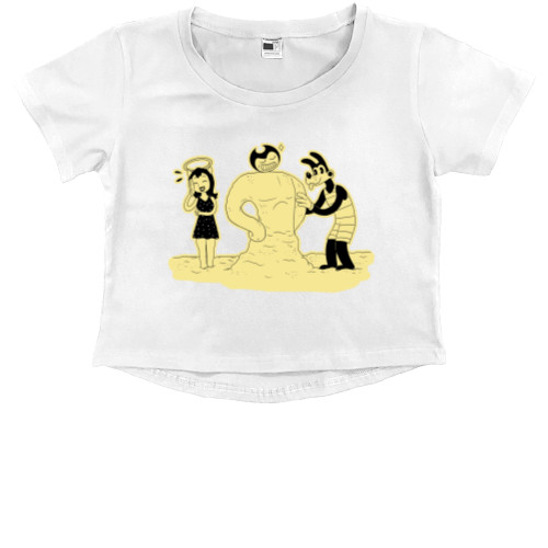 Kids' Premium Cropped T-Shirt - Bendy and the Ink Machine 17 - Mfest