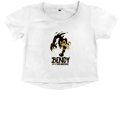 Kids' Premium Cropped T-Shirt - Bendy And The Ink Machine 13 - Mfest