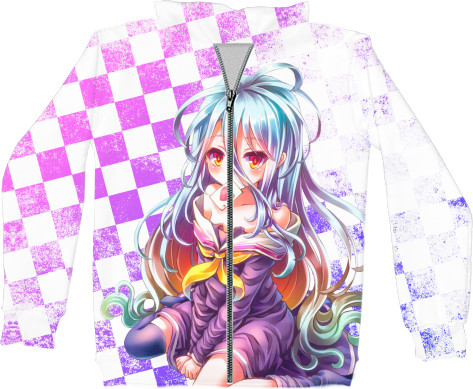 Unisex Zip-through Hoodie 3D - No Game No Life (1) - Mfest