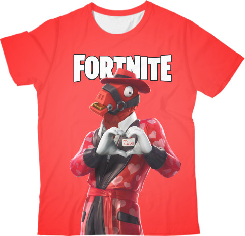 Kids' T-Shirt 3D - Fortnite (Love) - Mfest