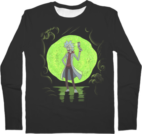 Men's Longsleeve Shirt 3D - Rick VS Monsters - Mfest