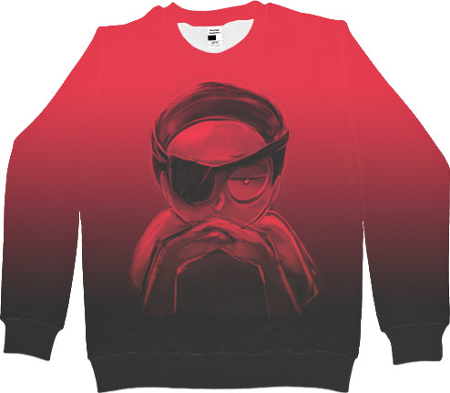 Men's Sweatshirt 3D - Злой Морти (2) - Mfest