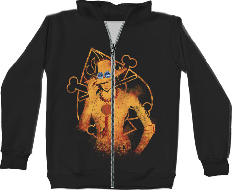 Unisex Zip-through Hoodie 3D - One Piece (2) - Mfest