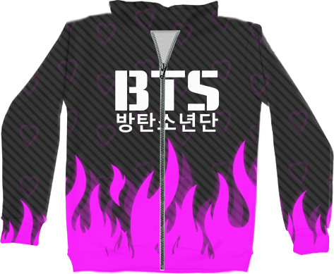 Unisex Zip-through Hoodie 3D - Bts (3) - Mfest