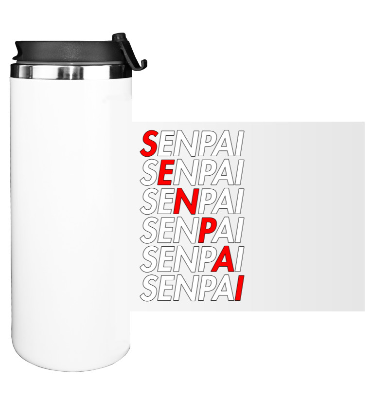 Water Bottle on Tumbler - Senpai (Text 2) - Mfest