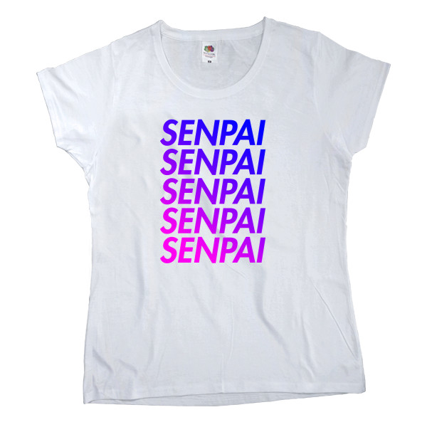 Women's T-shirt Fruit of the loom - Senpai (Text 1) - Mfest