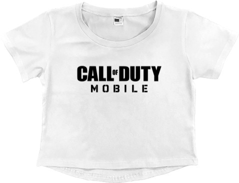 Women's Cropped Premium T-Shirt - Call of Duty (Лого сзади) - Mfest