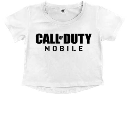 Kids' Premium Cropped T-Shirt - Call of Duty (Лого сзади) - Mfest