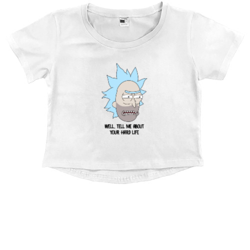 Kids' Premium Cropped T-Shirt - Rick and Morty 04 - Mfest