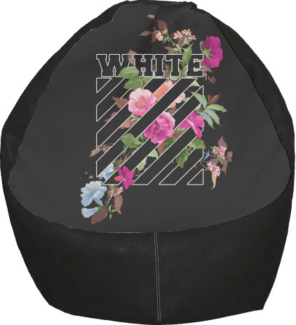 Bean Bag Chair - Off-White (Flowers) - Mfest