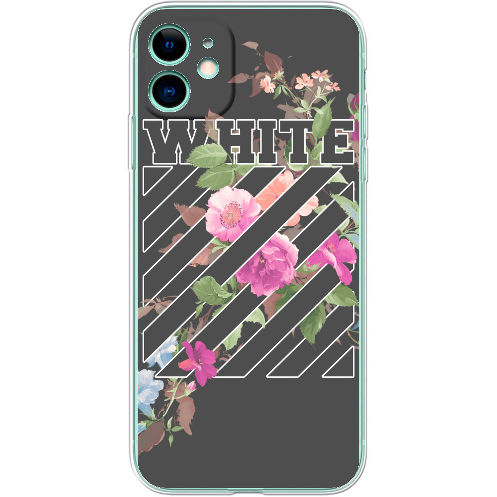 Чохол iPhone - Off-White (Flowers) - Mfest