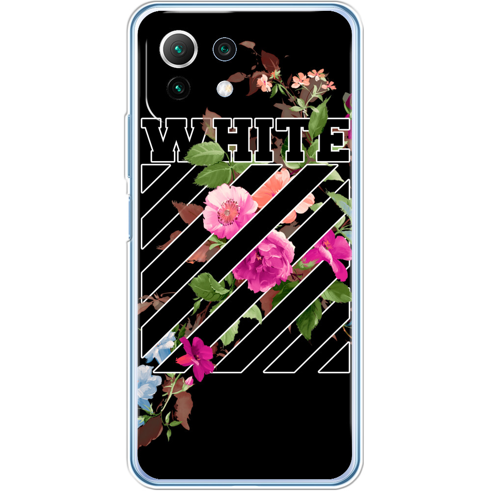 Off-White - Чехол Xiaomi - Off-White (Flowers) - Mfest