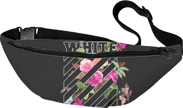 Off-White - Сумка Бананка 3D - Off-White (Flowers) - Mfest