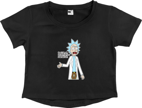 Women's Cropped Premium T-Shirt - Rick and Morty 02 - Mfest