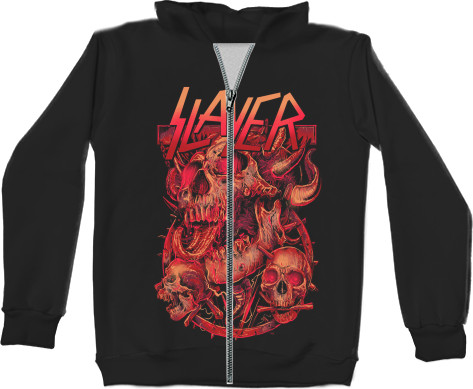 Unisex Zip-through Hoodie 3D - SLAYER (1) - Mfest