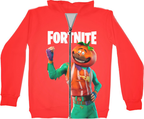 Unisex Zip-through Hoodie 3D - Fortnite (Tomato) - Mfest