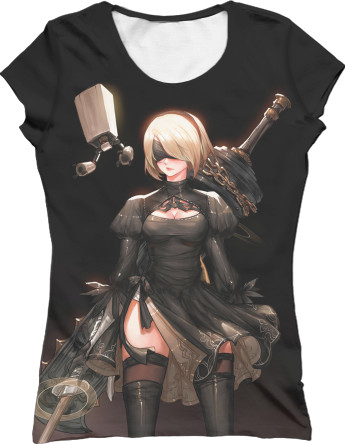 Women's T-Shirt 3D - NieR: Automata (1) - Mfest