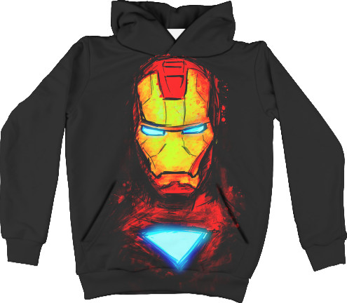 Kids' Hoodie 3D - Iron Man (Граффити) - Mfest