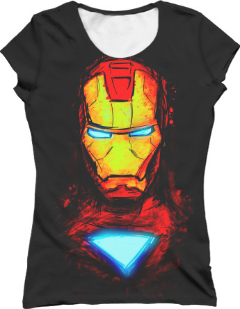 Women's T-Shirt 3D - Iron Man (Граффити) - Mfest