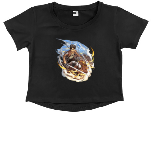 Kids' Premium Cropped T-Shirt - Атака Титанов (Attack On Titans) 5 - Mfest