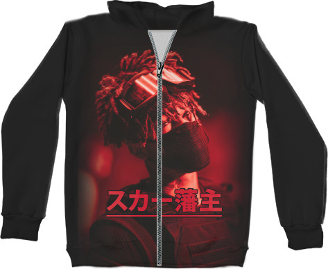 Unisex Zip-through Hoodie 3D - Scarlxrd (3) - Mfest