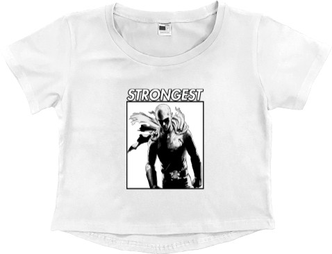 Women's Cropped Premium T-Shirt - ONE-PUNCH MAN (STRONGER) - Mfest