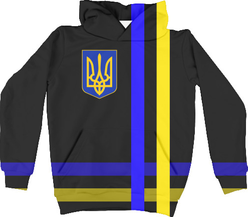 Kids' Hoodie 3D - Герб (Флаг в полоску) - Mfest