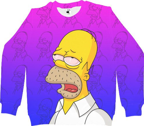 Men's Sweatshirt 3D - Homer Simpsons (Усталость) - Mfest